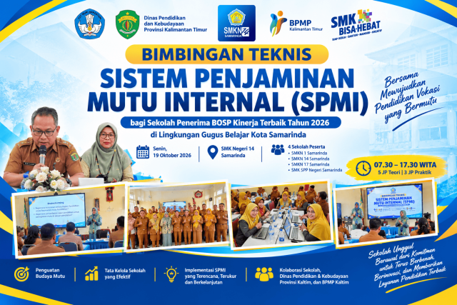 SMKN 14 Samarinda Gelar Bimtek SPMI